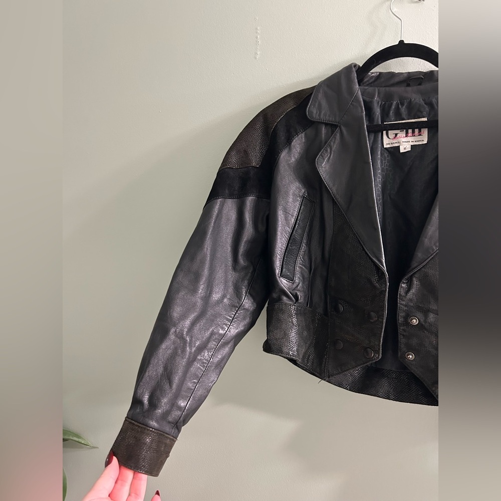 Vintage G-III Leather Jacket unique - Picture 9 of 10